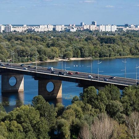 Exquisite Panoramic Views Apartment Dnipro Embankment Kyiv Exterior photo