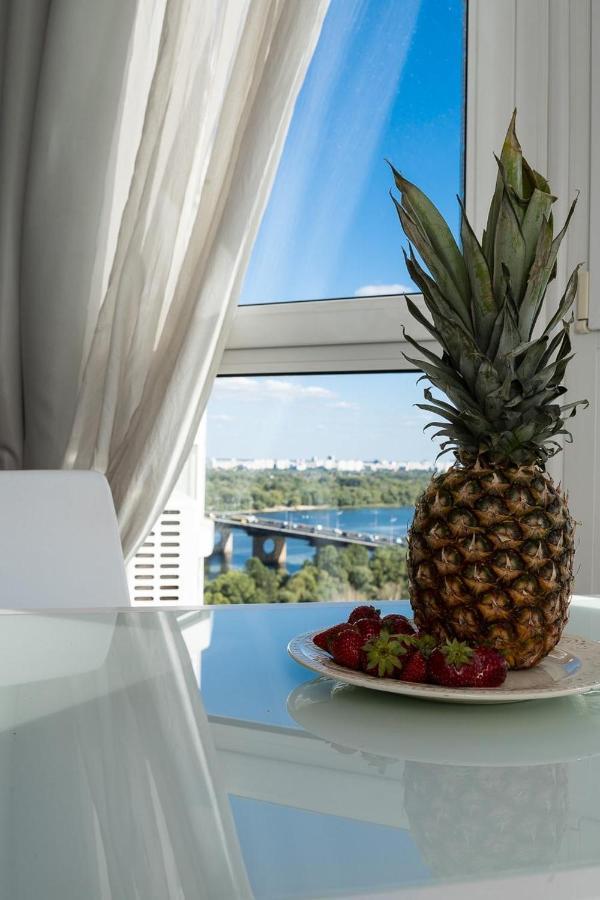 Exquisite Panoramic Views Apartment Dnipro Embankment Kyiv Exterior photo
